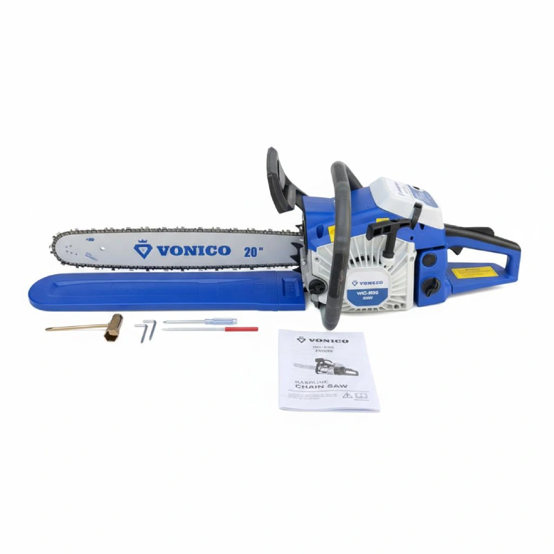 اره موتوری ونیکو ۵۲ سی‌سی دو زمانه بنزینی با تیغه ۵۰ سانت – قدرت، دوام و عملکرد حرفه‌ای